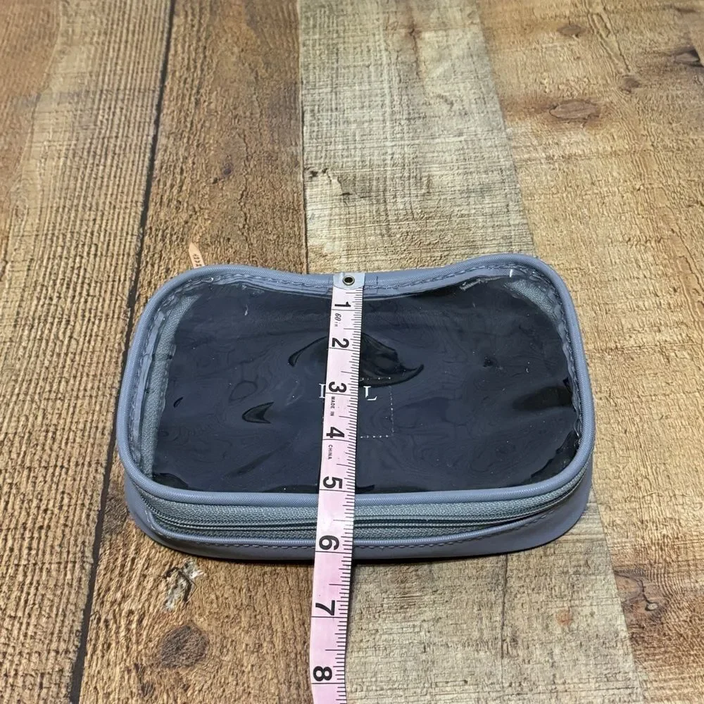 Jon hart design clear gray toiletry cosmetic bag